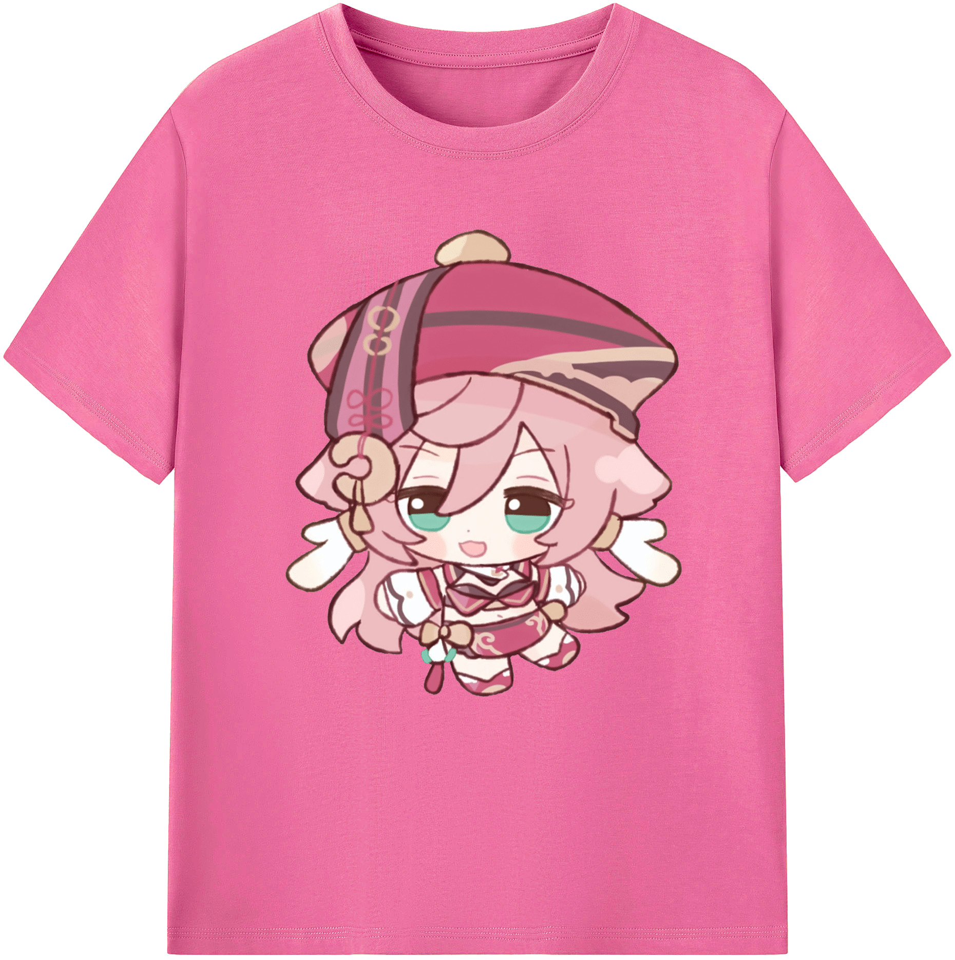 げんし神 ヤンフェイ genshin Yanfei レディースカジュアルプリントTシャツ（綿100％）